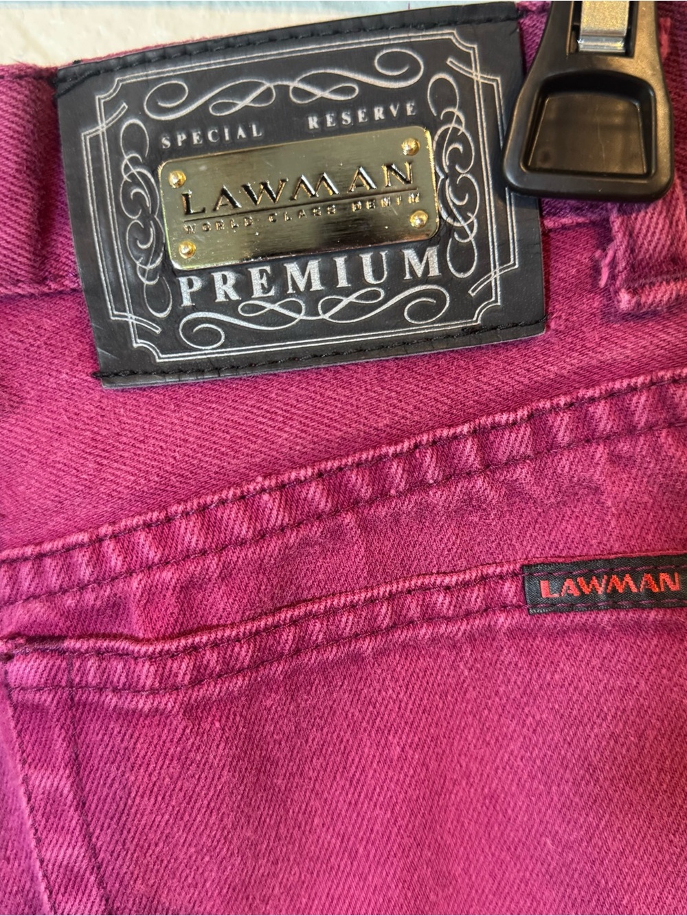 Vintage 90s Lawman Maroon Jeans Womens 26” - Picture 6 of 7